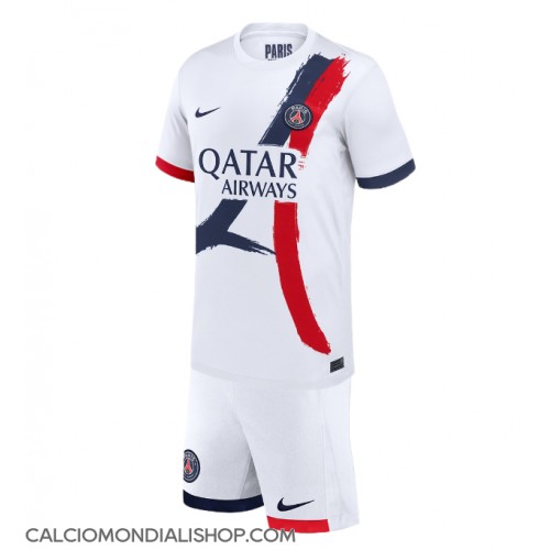 Maglie da calcio Paris Saint-Germain Seconda Maglia Bambino 2024-25 Manica Corta (+ Pantaloni corti)